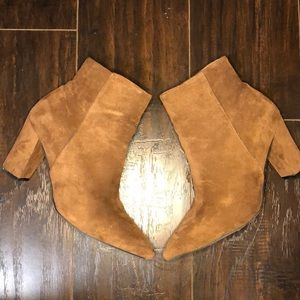 Call it Spring camel, suede ankle boots